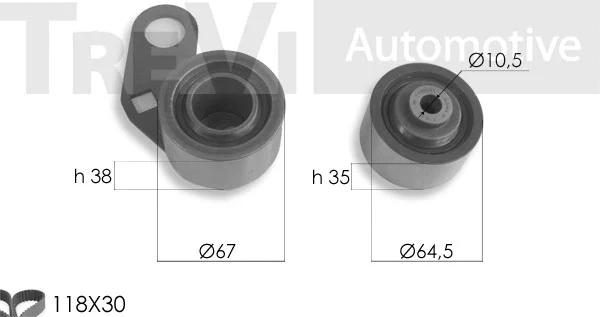 Kit de courroie crantée TREVI AUTOMOTIVE KD1439