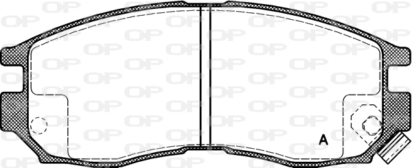 Kit de plaquettes de frein, frein à disque OPEN PARTS BPA0460.02