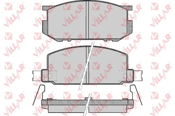 Kit de plaquettes de frein, frein à disque VILLAR 626.0467