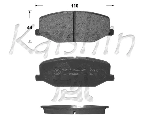 Kit de plaquettes de frein, frein à disque KAISHIN FK9000