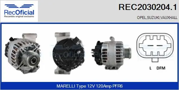 Alternateur RECOFICIAL REC2030204.1