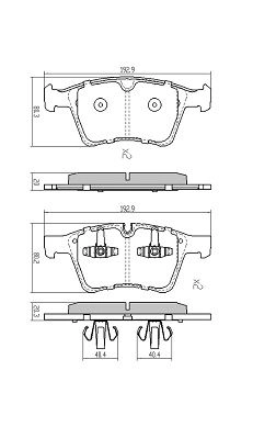 Kit de plaquettes de frein, frein à disque FREMAX FBP-1677