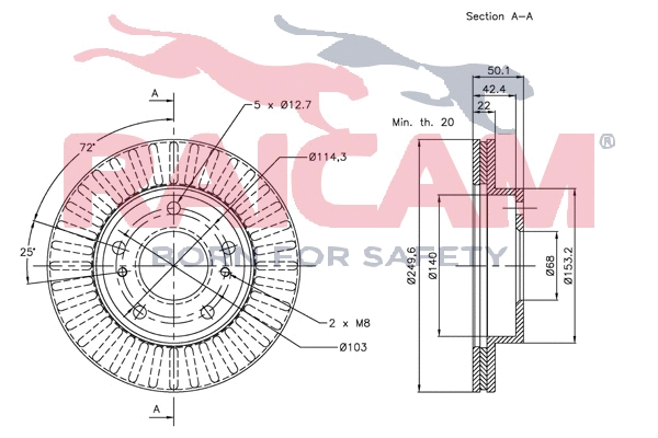 Disque de frein RAICAM RD00165