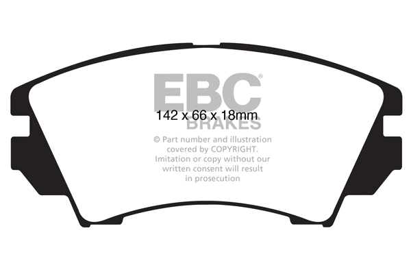Kit de plaquettes de frein, frein à disque EBC Brakes DP32014C