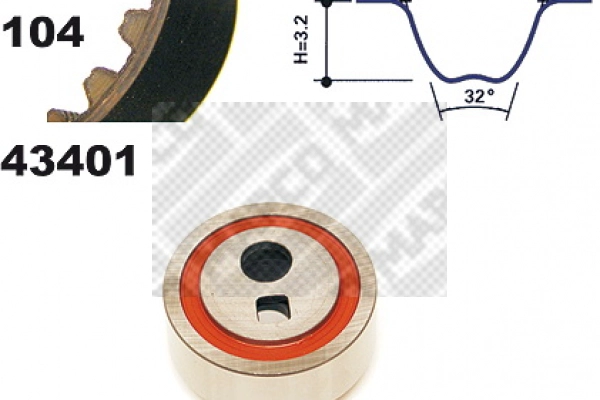 Kit de courroie crantée MAPCO 23401