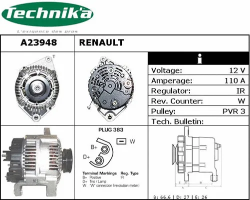 Alternateur Technika A23948