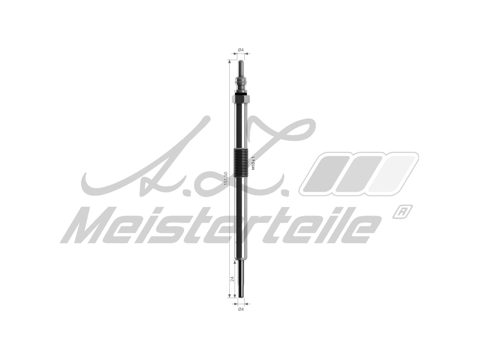 Bougie de préchauffage A.Z. Meisterteile AZMT-49-040-1118