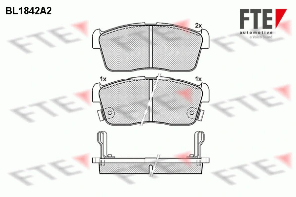 Kit de plaquettes de frein, frein à disque FTE 9010420