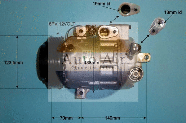 Compresseur, climatisation AUTO AIR GLOUCESTER 14-1413