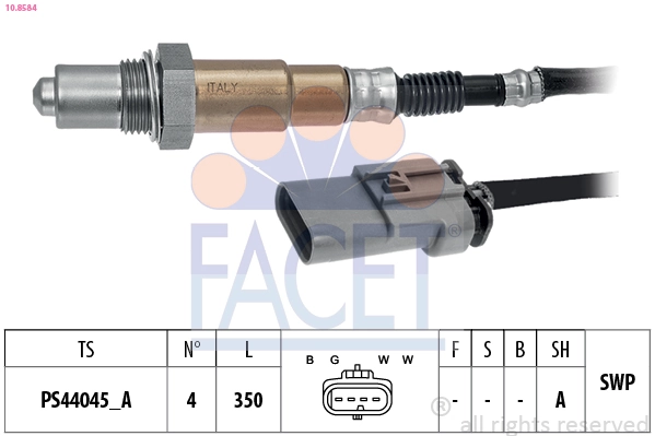 Sonde lambda FACET 10.8584