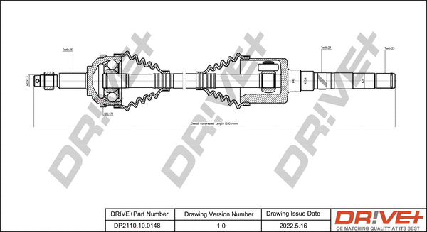 Arbre de transmission Dr!ve+ DP2110.10.0148