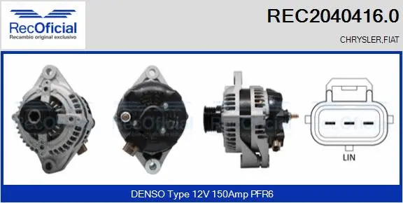 Alternateur RECOFICIAL REC2040416.0