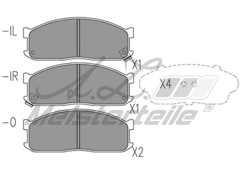 Kit de plaquettes de frein, frein à disque A.Z. Meisterteile AZMT-44-022-1560
