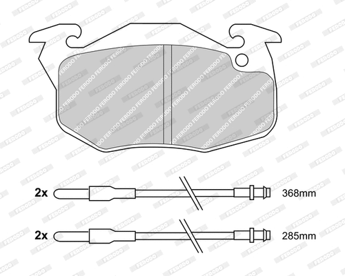 Kit de plaquettes de frein, frein à disque FERODO FDB719-D