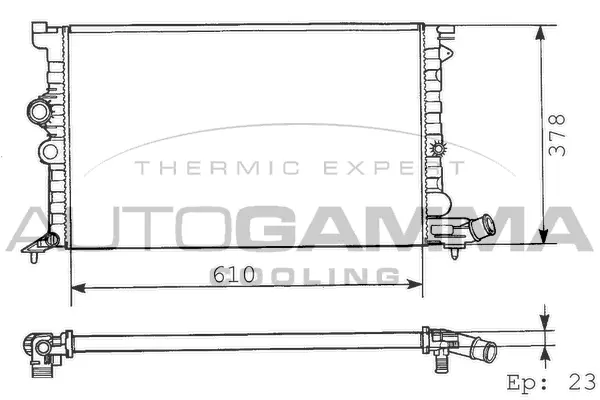 Radiateur, refroidissement du moteur AUTOGAMMA 100208