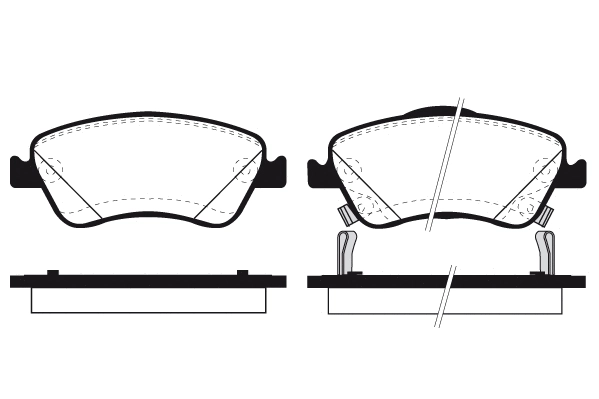 Kit de plaquettes de frein, frein à disque Technika 01696A