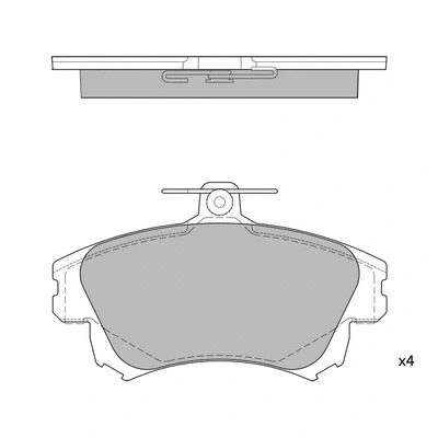 Kit de plaquettes de frein, frein à disque HAGEN GP1530
