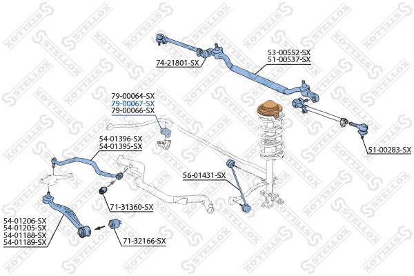 Suspension, stabilisateur STELLOX 79-00067-SX