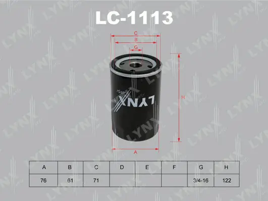 Filtre à huile LYNXAUTO LC-1113