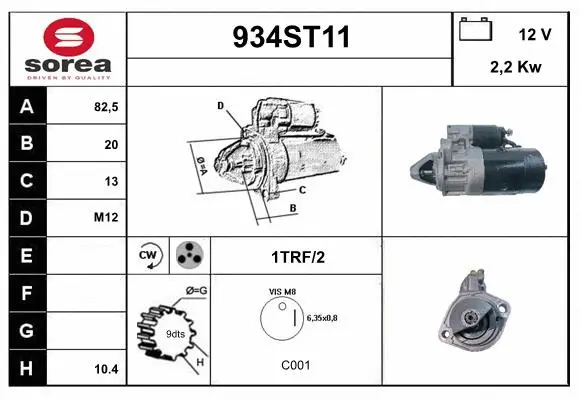 Démarreur STARTCAR 934ST11