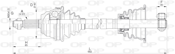 Arbre de transmission OPEN PARTS DRS6277.00