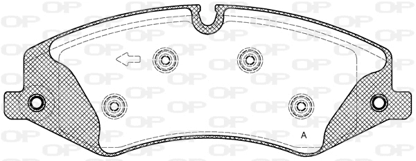 Kit de plaquettes de frein, frein à disque OPEN PARTS BPA1409.10
