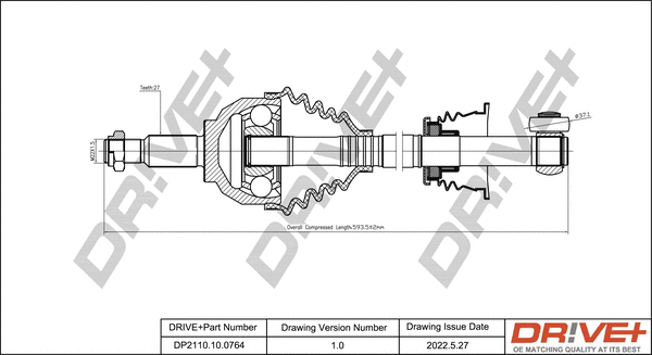 Arbre de transmission Dr!ve+ DP2110.10.0764
