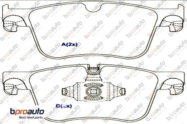 Kit de plaquettes de frein, frein à disque BPROAUTO 1BP31101AA