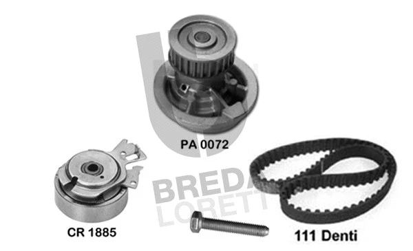 Pompe à eau + kit de courroie crantée BREDA LORETT KPA0019C