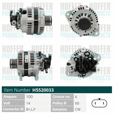 Alternateur HOFFER H5520033