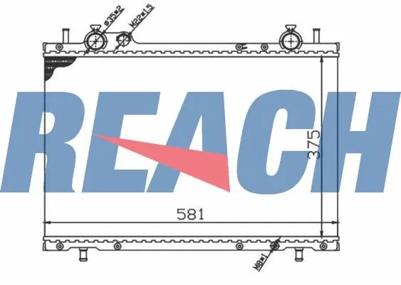 Radiateur, refroidissement du moteur REACH 1.40.13586.534