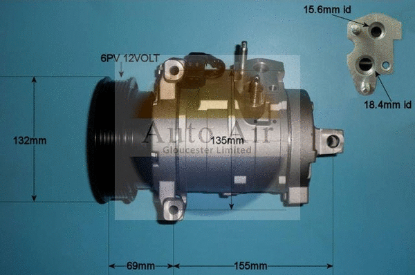 Compresseur, climatisation AUTO AIR GLOUCESTER 14-8006P