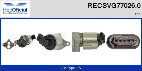 Vanne EGR RECOFICIAL RECSVG77026.0