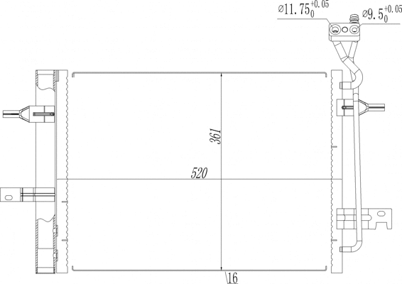Condenseur, climatisation HART 621 640