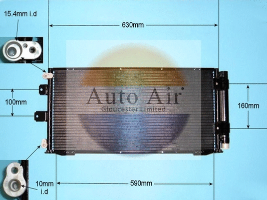 Condenseur, climatisation AUTO AIR GLOUCESTER 16-0006