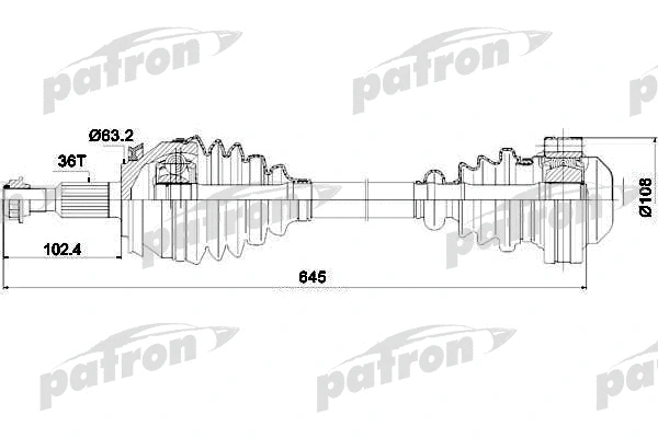 Arbre de transmission PATRON PDS0307