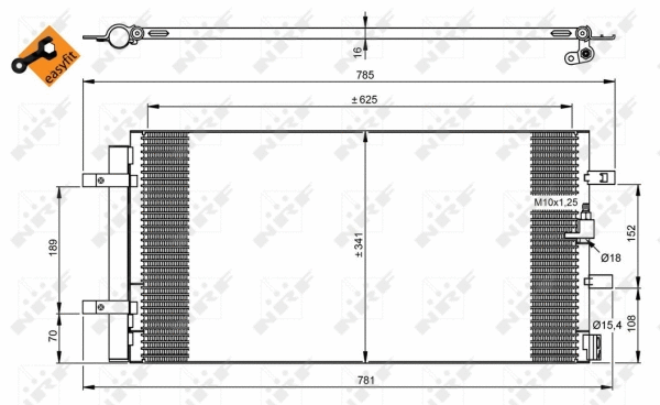 Condenseur, climatisation NRF 350046