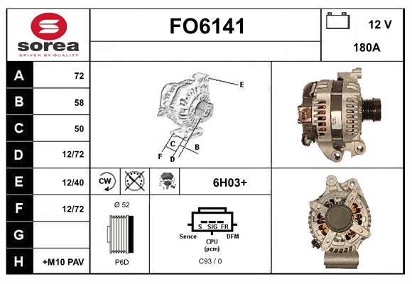 Alternateur SERA FO6141