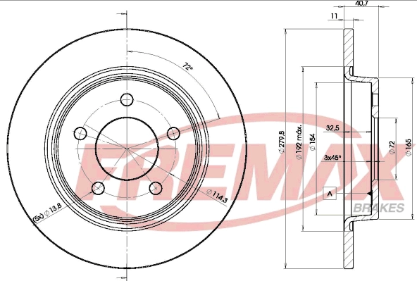 Disque de frein FREMAX BD-3276