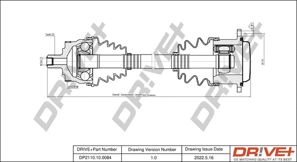 Arbre de transmission Dr!ve+ DP2110.10.0084