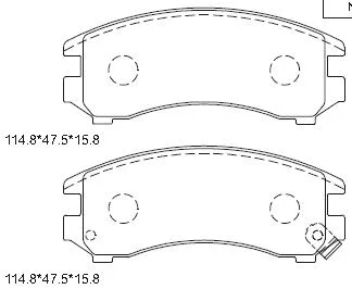 Kit de plaquettes de frein, frein à disque ASIMCO KD1713