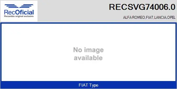 Vanne EGR RECOFICIAL RECSVG74006.0