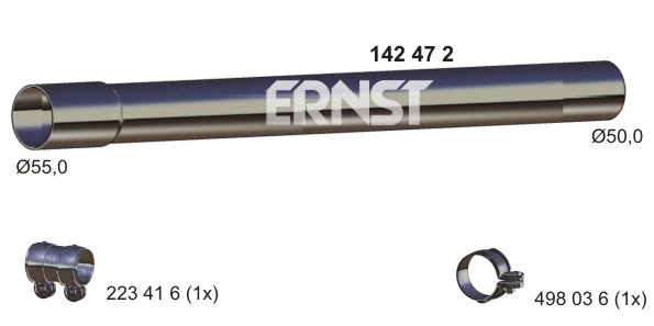 Tuyau d'échappement ERNST 142472