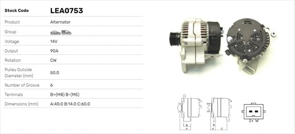 Alternateur LUSA LEA0753