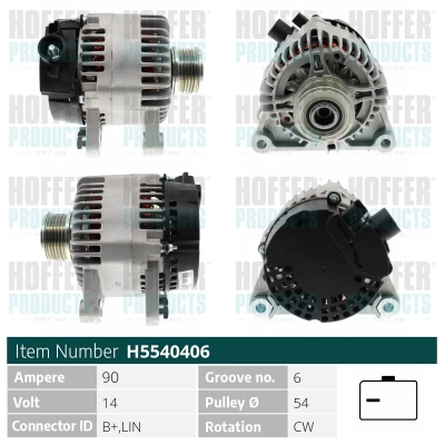 Alternateur HOFFER H5540406