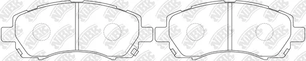 Kit de plaquettes de frein, frein à disque NiBK PN7398