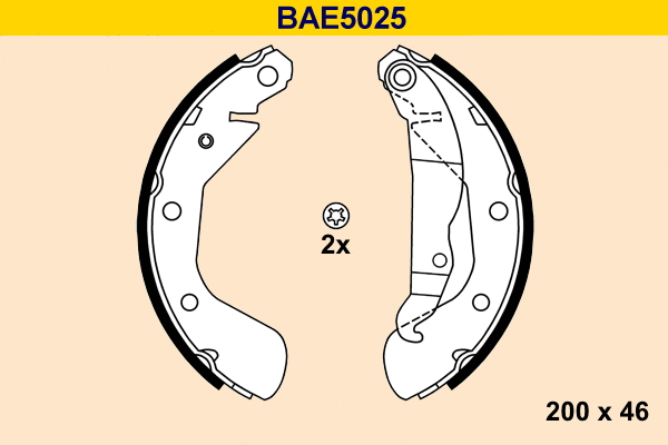 Jeu de mâchoires de frein BARUM BAE5025