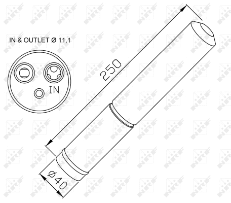 Filtre déshydratant, climatisation NRF 33295