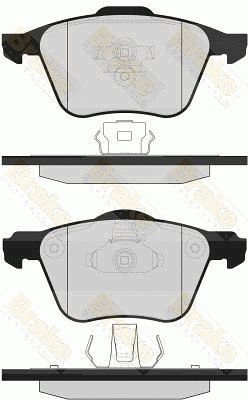 Kit de plaquettes de frein, frein à disque Brake ENGINEERING PA1583
