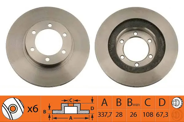 Disque de frein SB BR21142T
